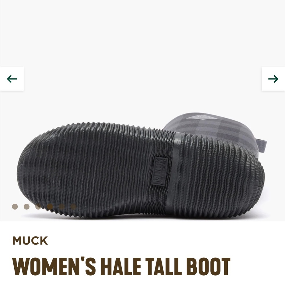 Muck Women's Hale Tall Boot - Blue & Black Plaid New in Box - Picture 5 of 8